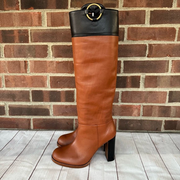 Frame Le Citrus Leather Color Block High Heel Boots EU 37 US 7 M MSRP $795 - Picture 5 of 14